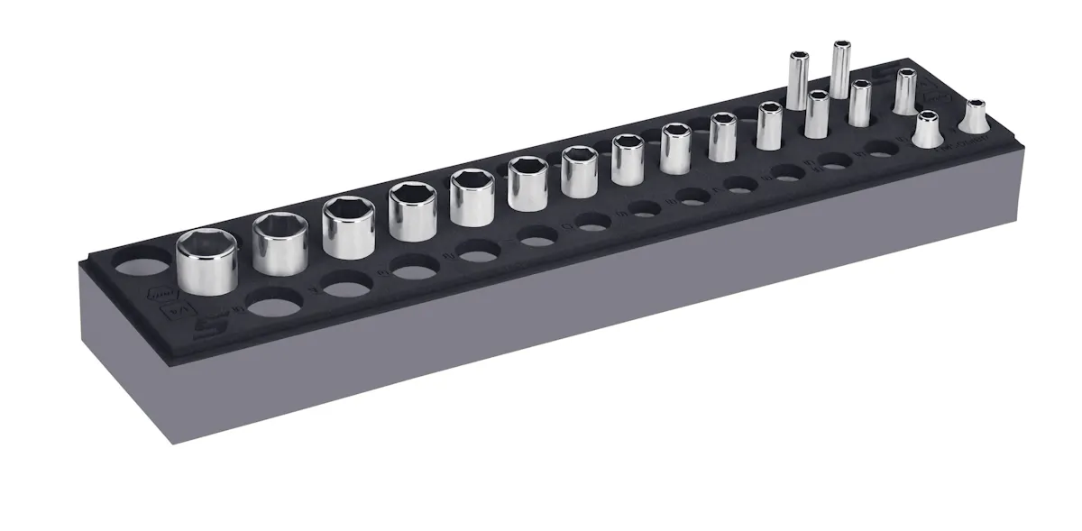 1/4DR 18PC 6PT MM SKT FSET DT
