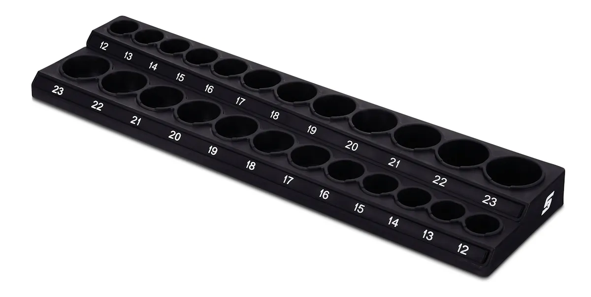BLK 1/2IN DR SKT HLD MET/SAE