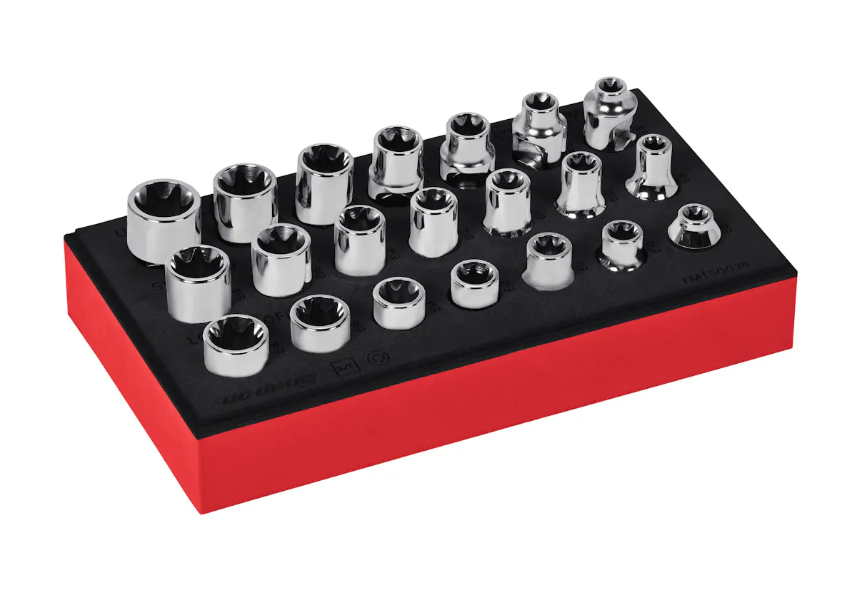 21 PC 3/8D TORX SOCKET SET