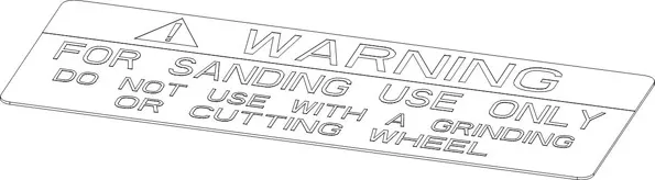 WARNING LABEL SANDER GUARD