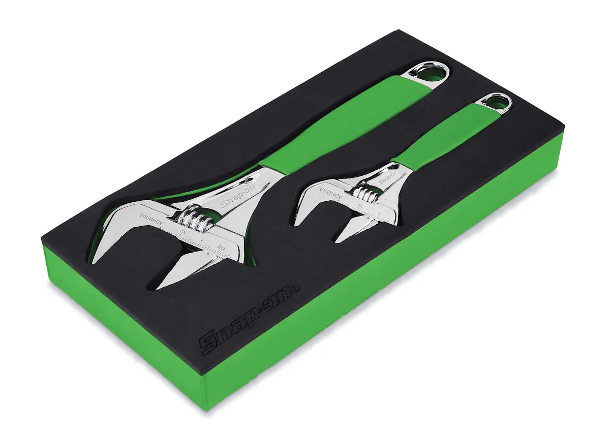 2PC ADJ WRENCH SET WM GRN