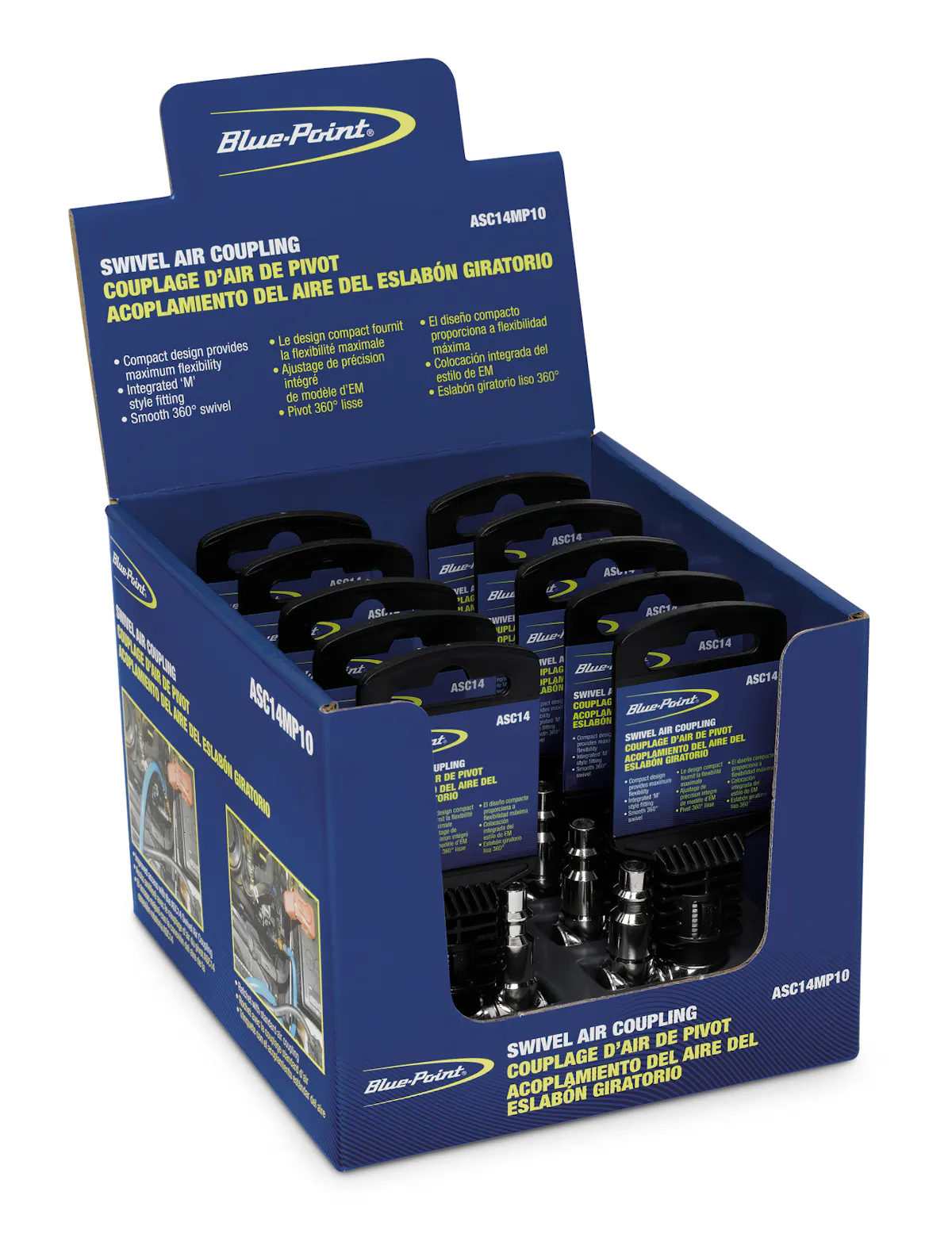 1/4IN SWIVEL AIR COUPLING 10PK