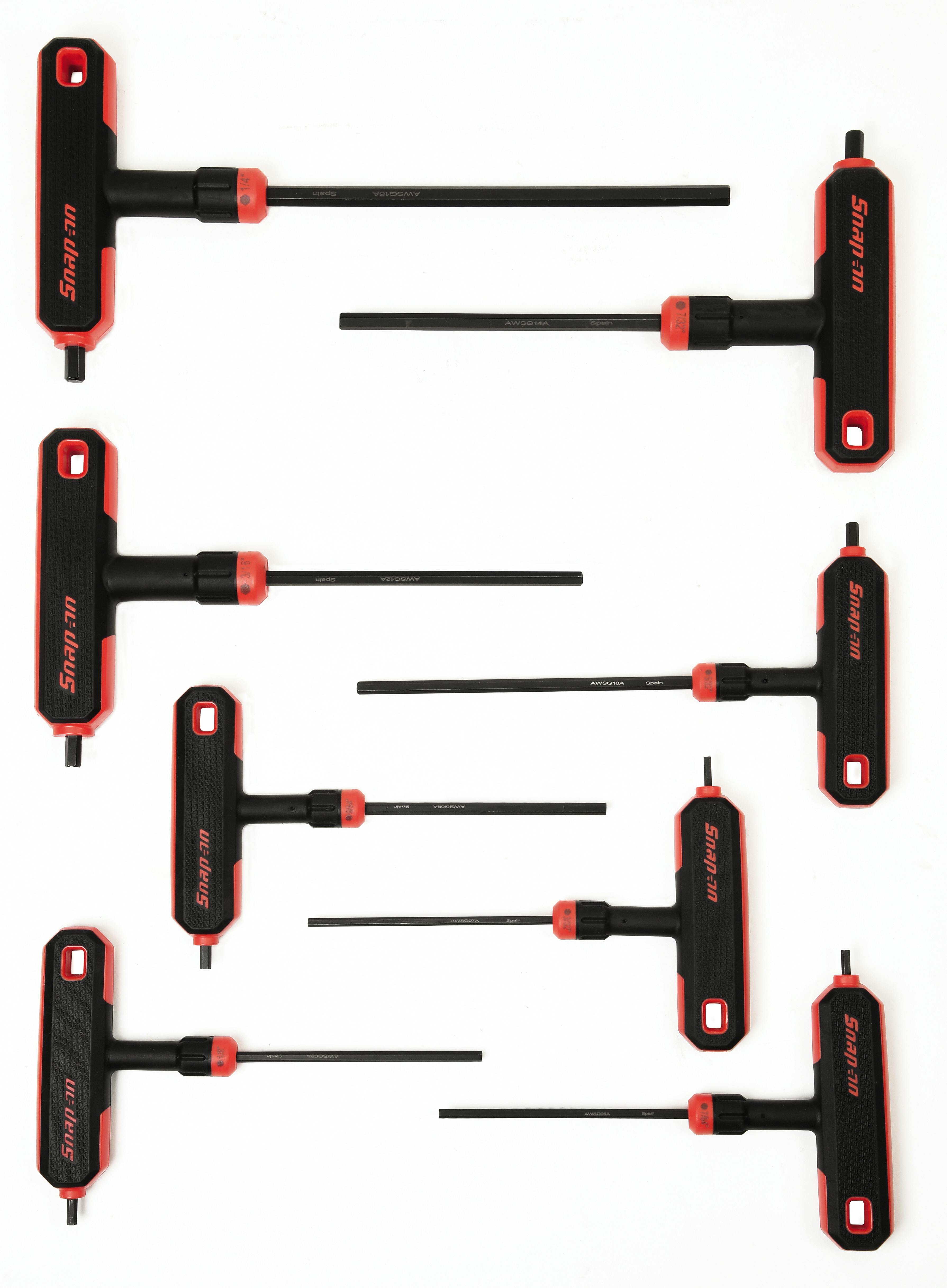 SAE Details about   *NEW* Snap On AWSG800A 8 Pc T-Handle/L-Shaped Hex Combo Soft Grip