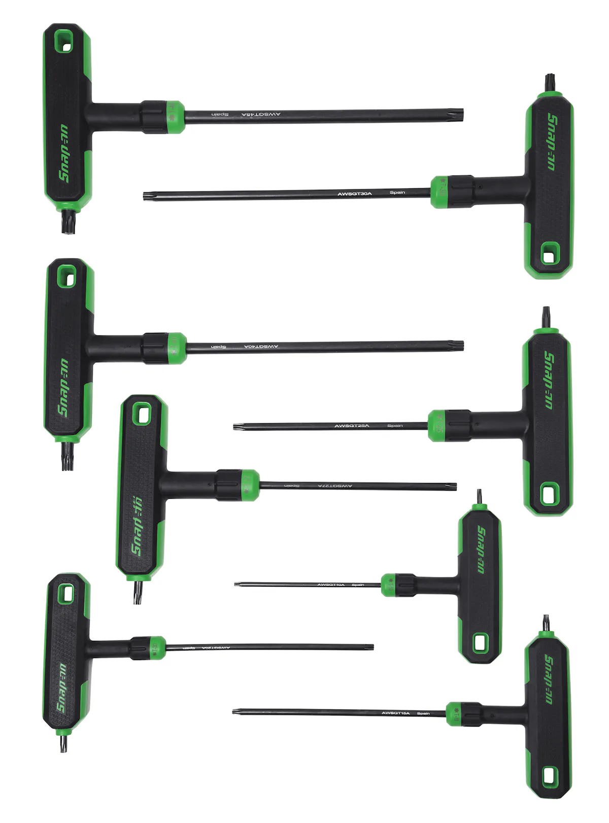 thumbnail image 2 of Snap-on Spain 8pc Metric T-Handle Hex Allen Wrench Set - Soft Grip Combo T & L Shaped, AWSGM800A 2 of 4