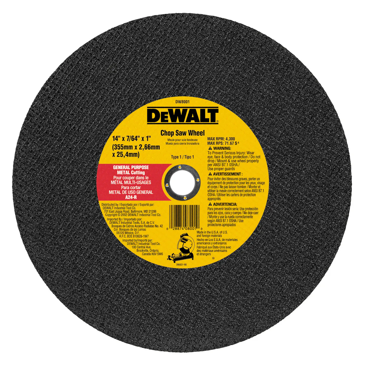 14" GEN.PURPOSE CHOP SAW WHEEL