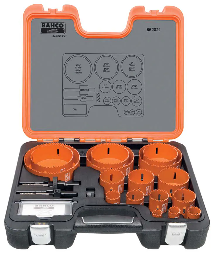 Makita 9 Piece - Plumbers Bi-Metal Hole Saw Kit For Drills - Precise