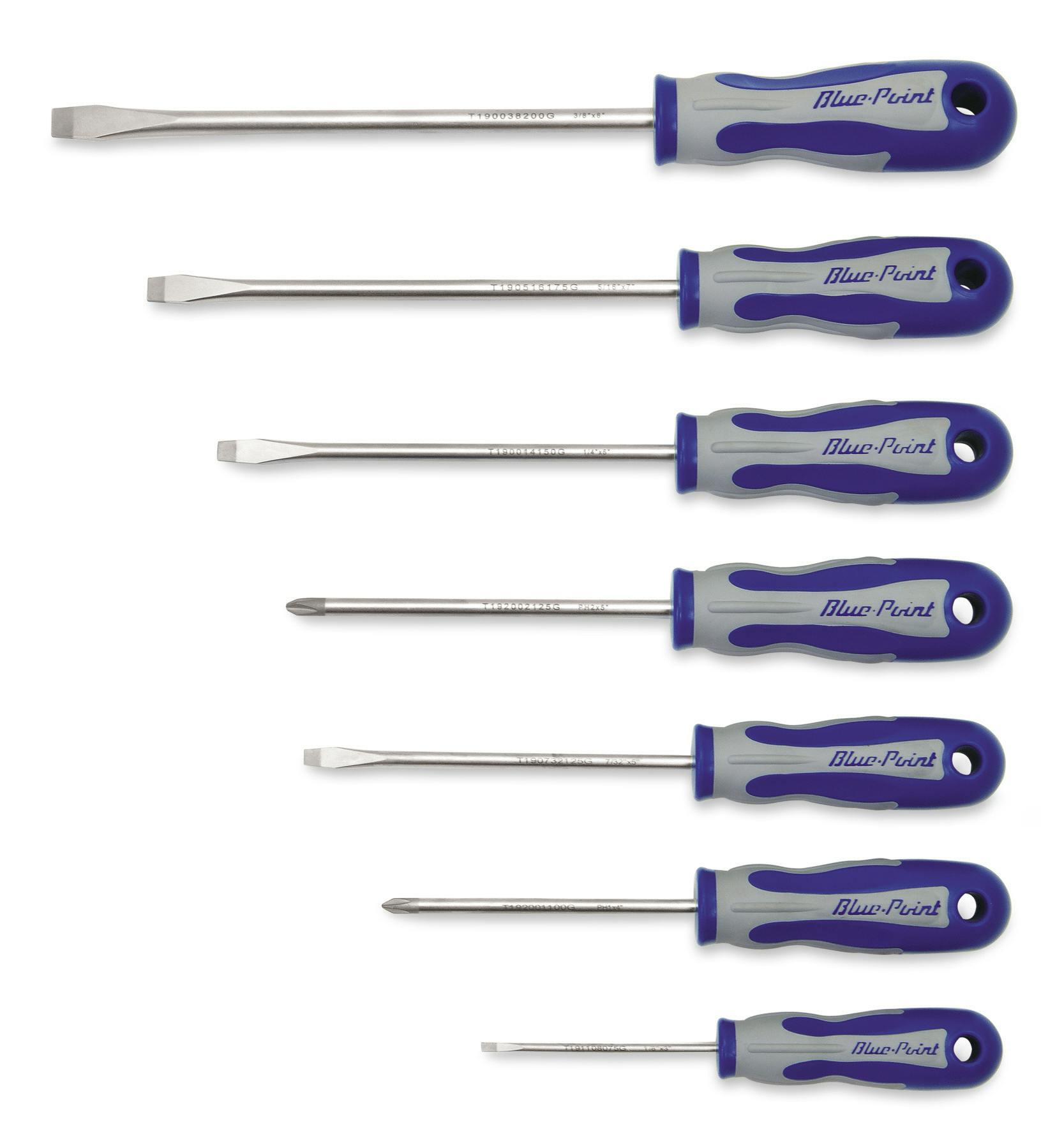 Phillips & Pozidriv Flat Blue Point 12pc Screwdriver Set As sold by Snap On. 