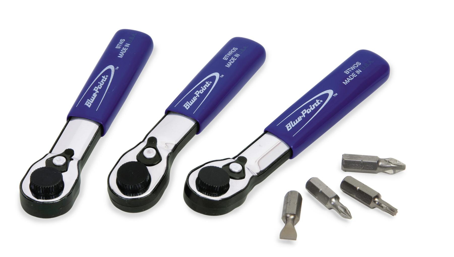 Blue-Point 7 Pc.1/4"  Mini 72 Tooth Ratchet Bit Wrench Set 