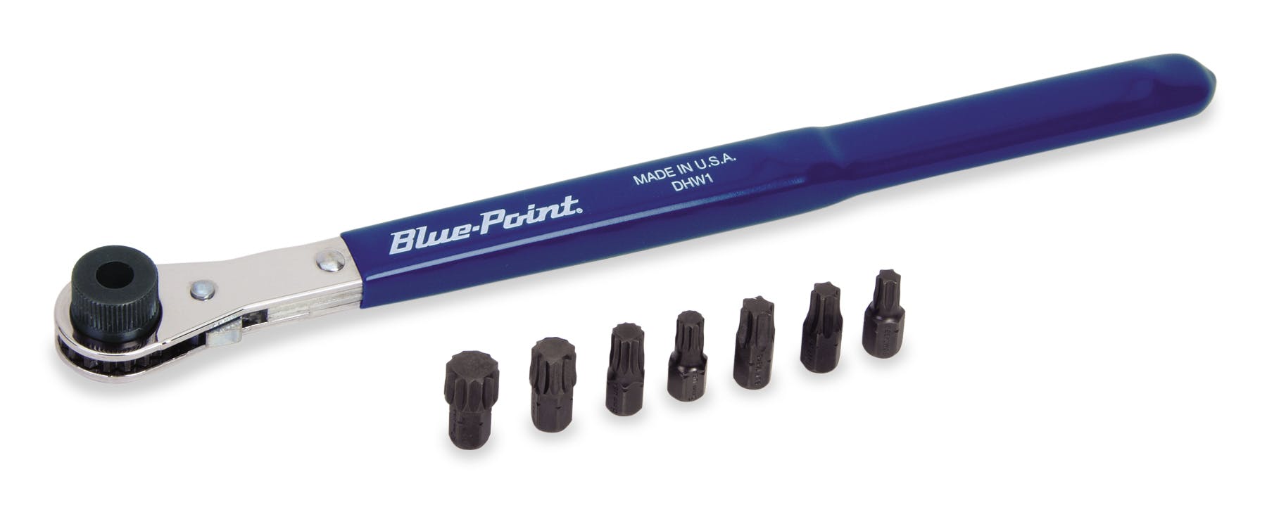 As sold by Snap On. Blue Point Blue Point Ratchet Screwdriver with Bits 