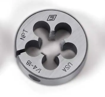 DIE, 1/4IN-18 NPT 1.5IN RND AD
