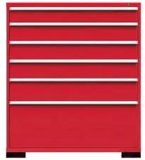 58WX37H RED 6 DRAWER