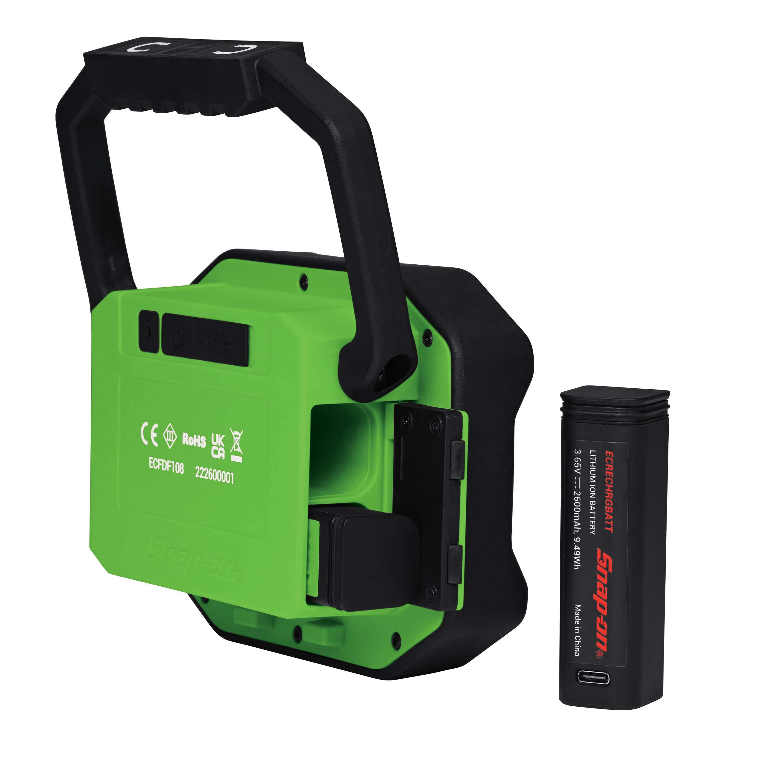 1,100 Lumen Rechargeable Battery Mini Work Light (Green 