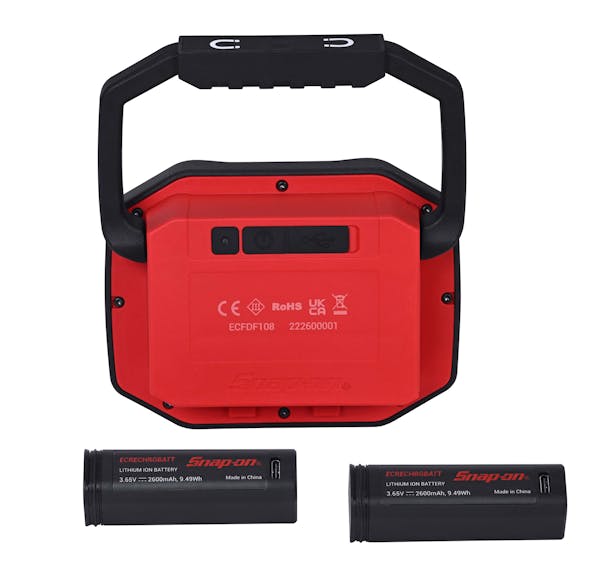 1,100 Lumen Rechargeable Battery Mini Work Light (Red), ECFDF108