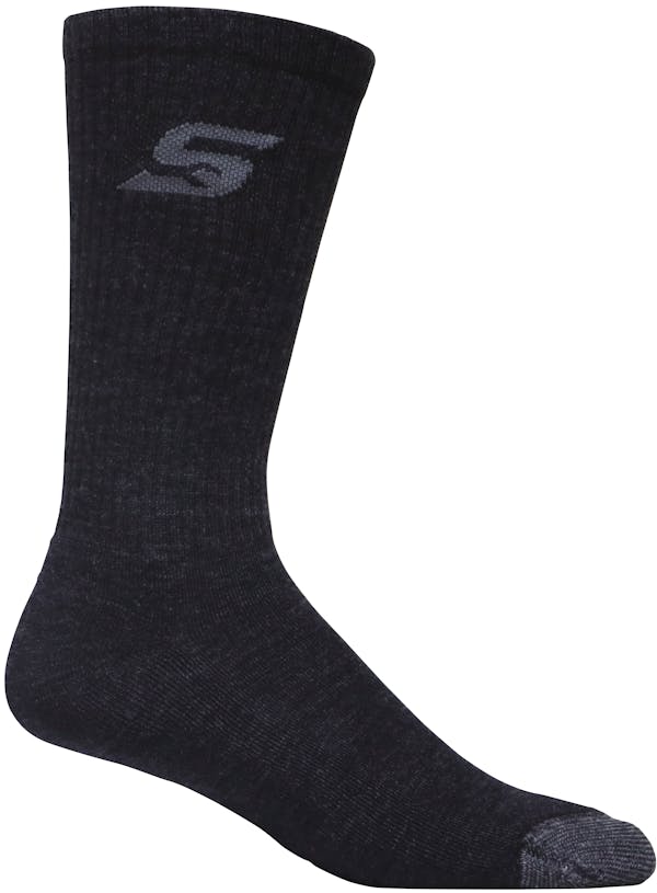 Ultra Soft Merino® Wool Casual Comfort Crew Socks (1 Pair); Charcoal, ECOSN7550CL