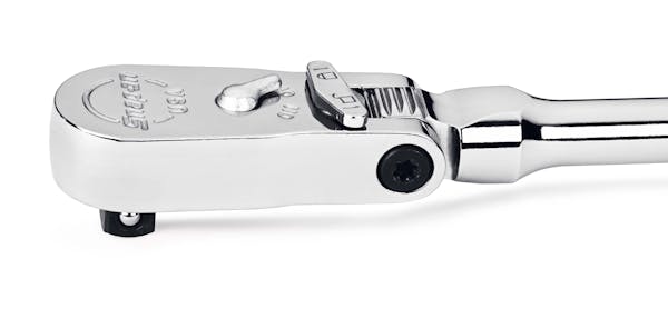 3/8 Drive Dual 80® Technology Soft Grip Long Handle Locking Flex-Head  Ratchet (Red), FHLX80B