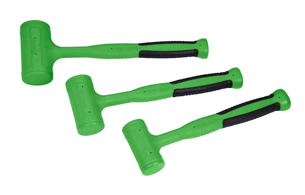 3 pc Soft Grip Dead Blow Hammer Set (Green), HBFE103G