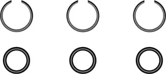 12PK 3/8DR 3 RET CLIP/ON STRIP