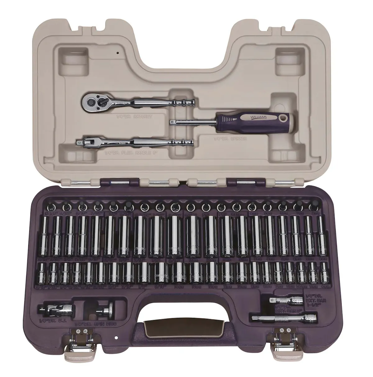 67PC 1/4IN DR SAE AND MM W/BIT
