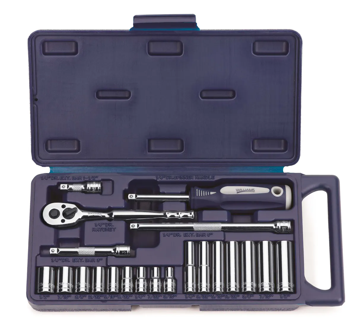 21PC 1/4DR SAE SCKT SET