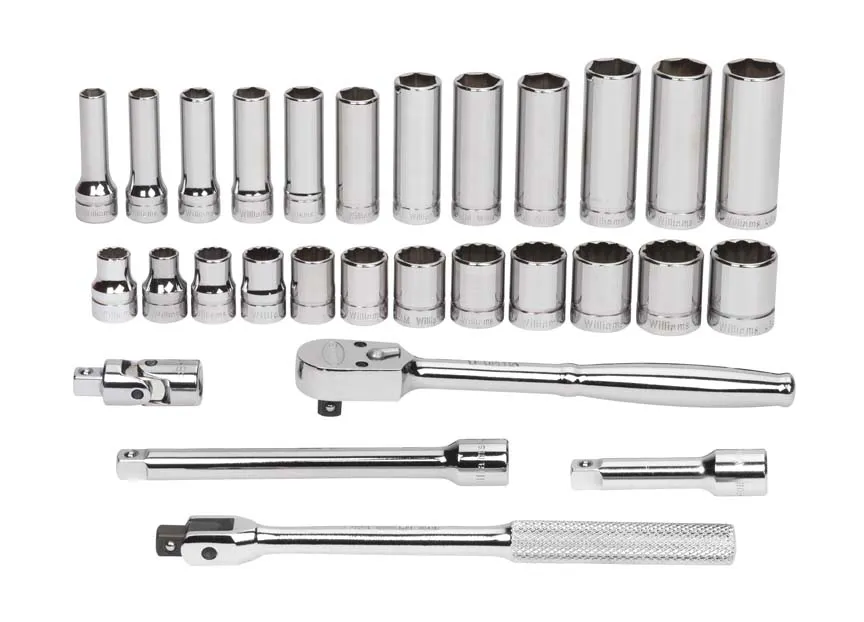 3/8 DR SKT/TOOL SET,6-PT,29-PC