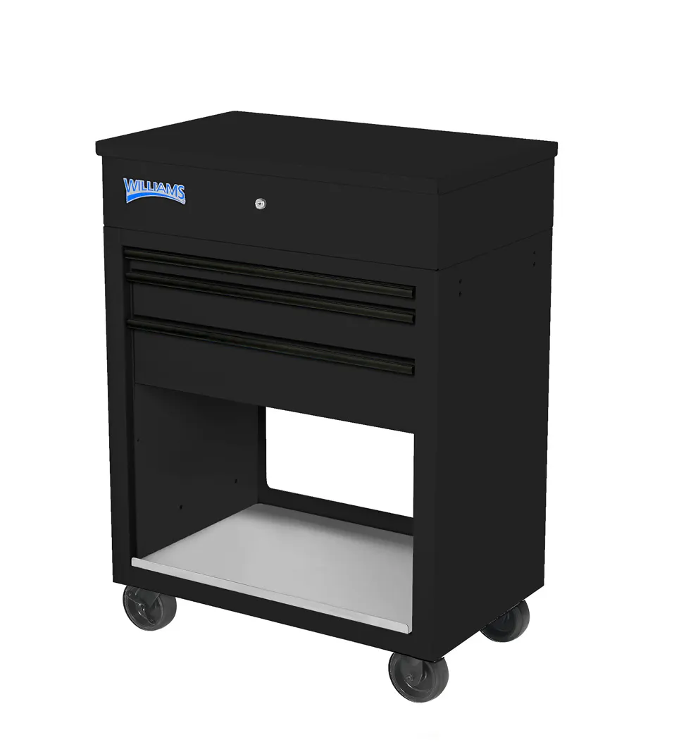 32IN 3 DRW CART BLACK