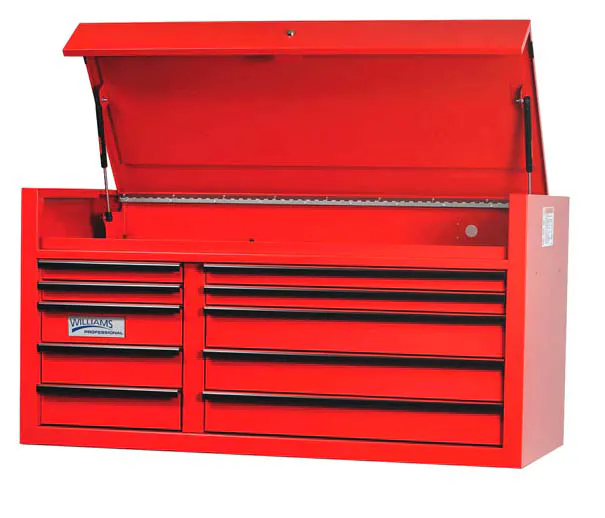 55IN 10 DRW TOP CHEST RED