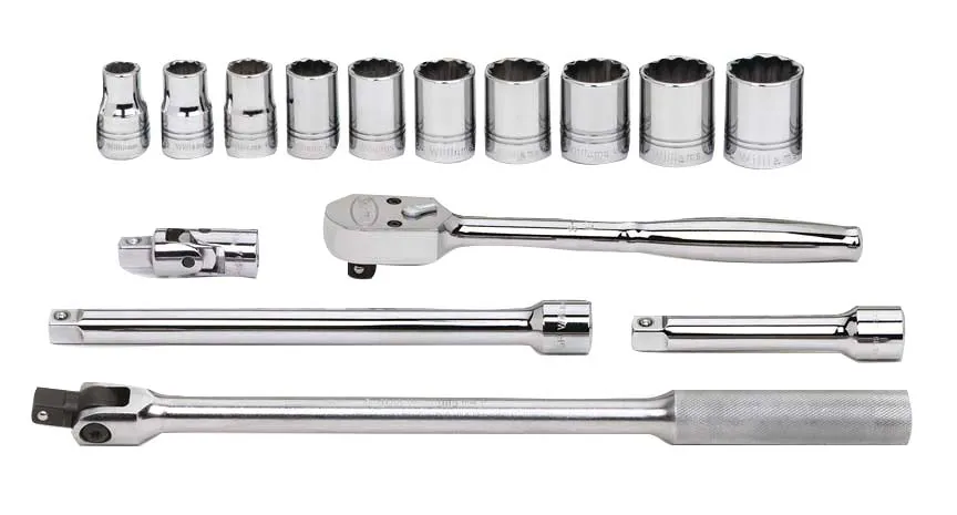 1/2 DR SKT/TOOL SET 12-PT 15-P