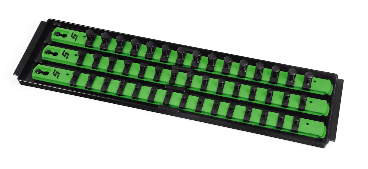 3 RAIL SKT TRAY SNAPON GREEN