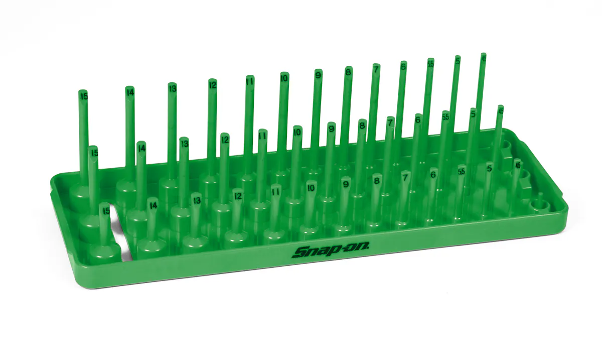 1/4DR 3ROW SKT TRAY MET GREEN