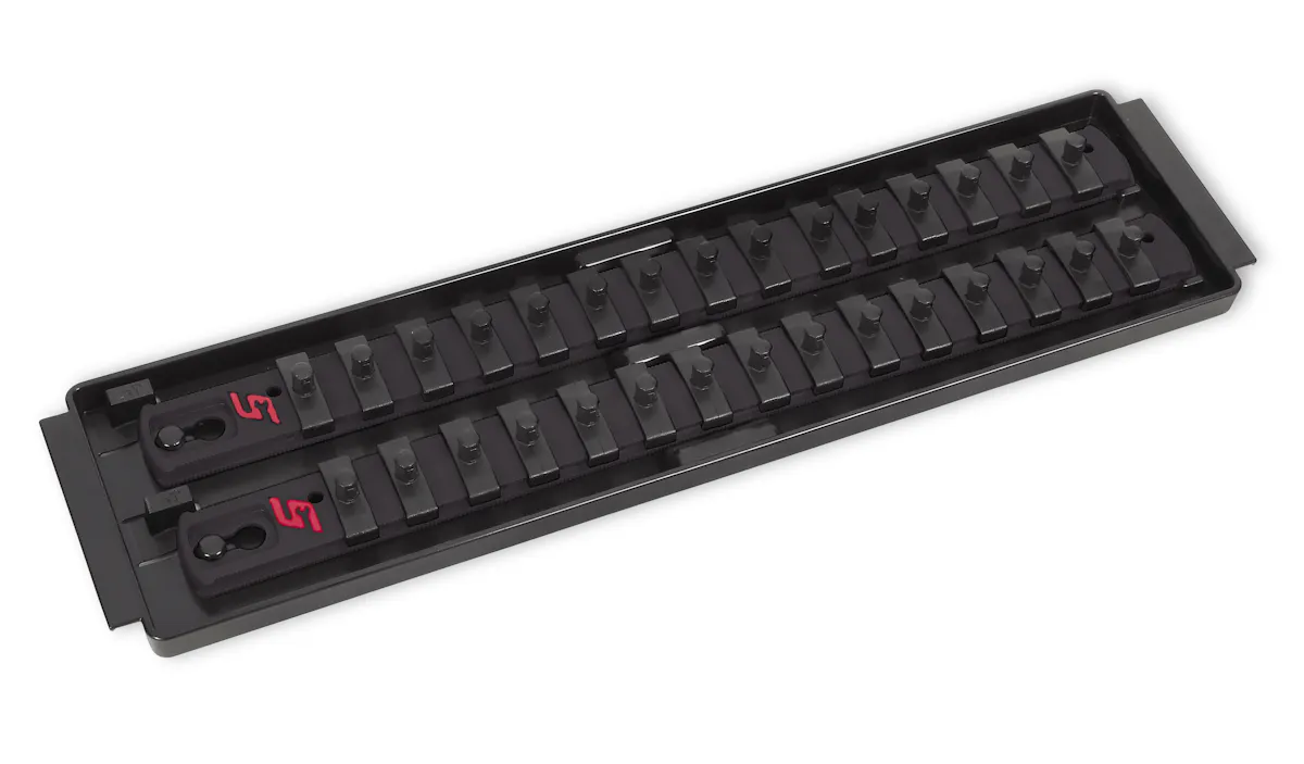 BLK 1/4DR 2ROW 13IN LOCK SOCKT