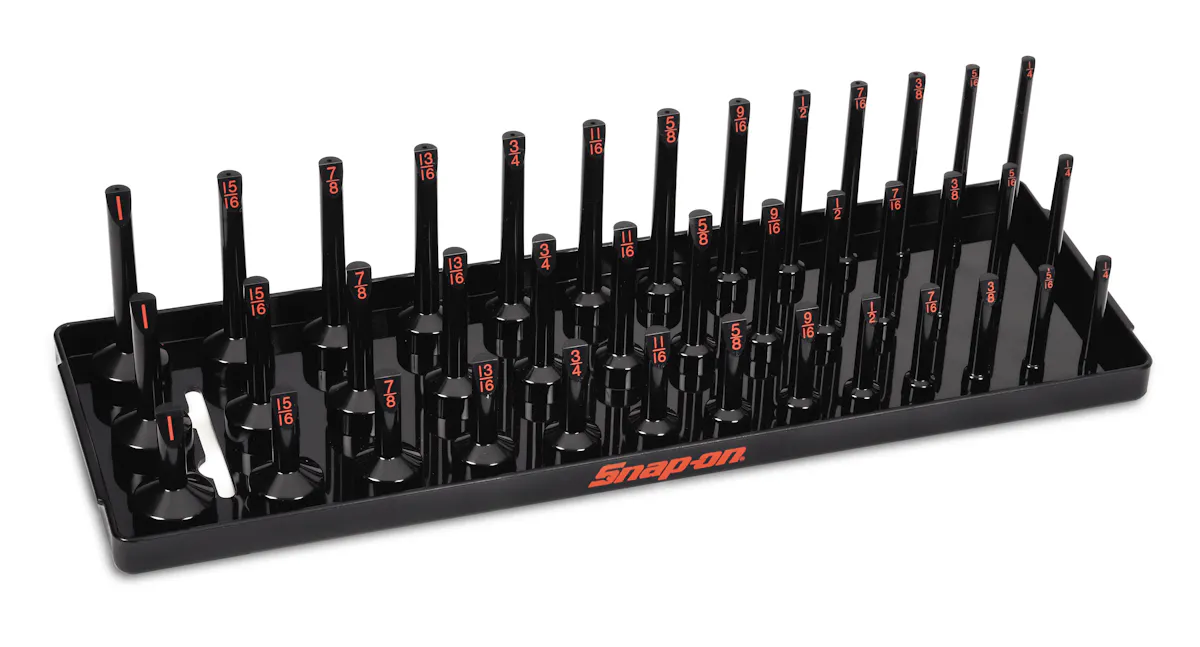 3/8DR 3ROW SAE SKT TRAY BLACK