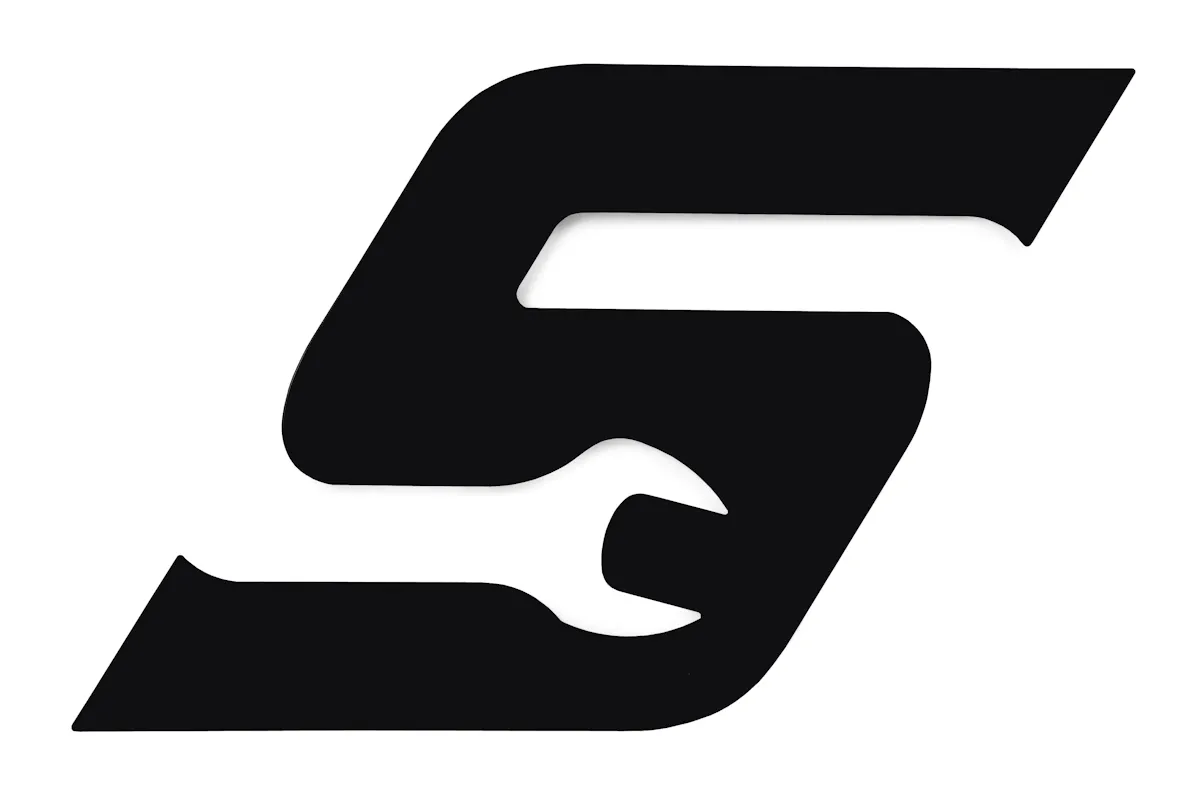 10X6IN GLOSS BLK MAGNET S LOGO