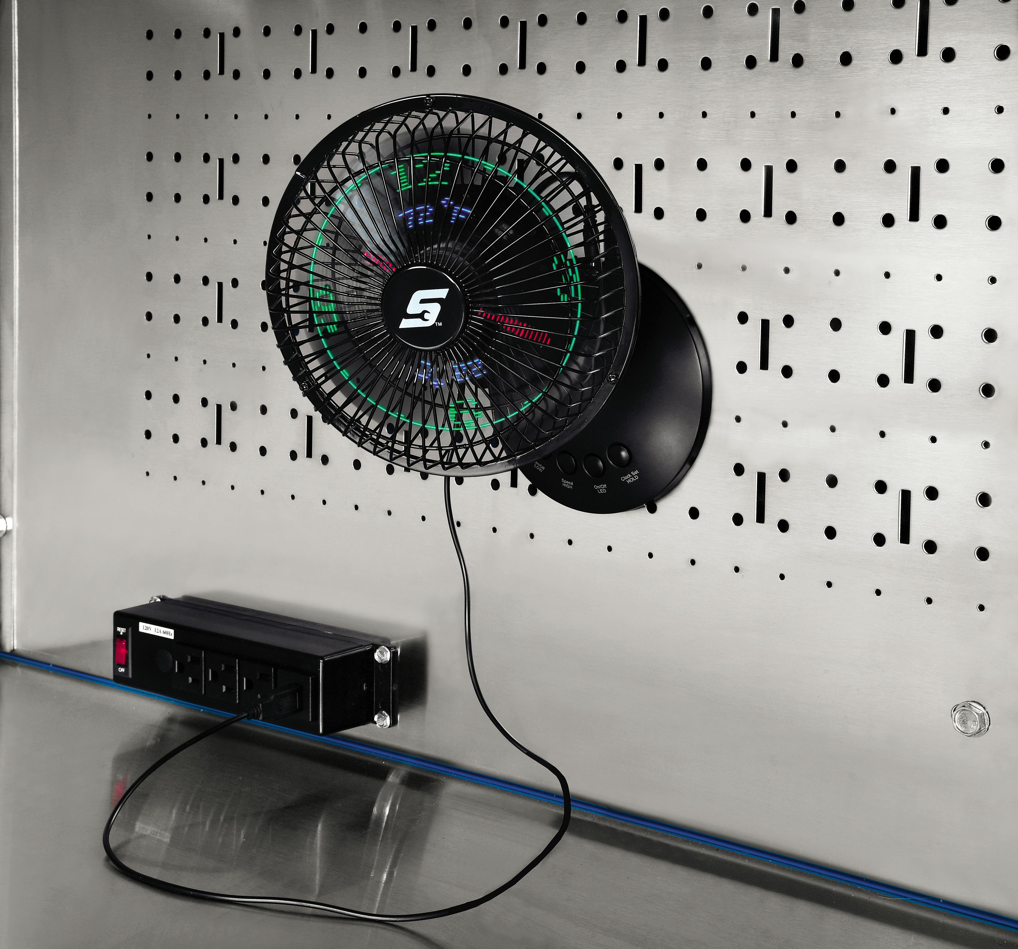 LED Clock, Two-Speed Fan (Black) | KAFAN | Snap-on Store