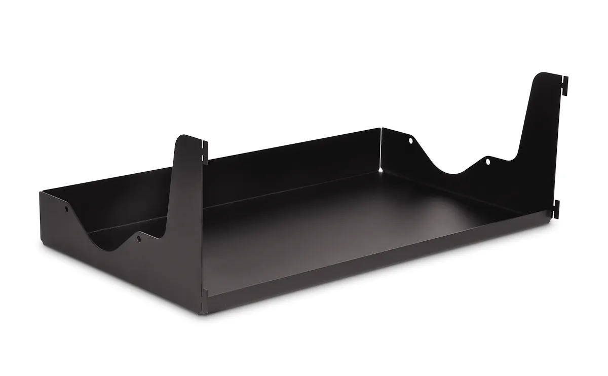 SHELF/TRAY 12X21IN TXT BLK