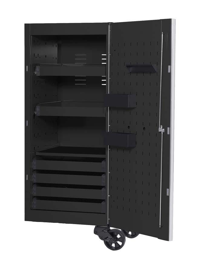 EPIQ™ Series Right Side Locker Cabinet (Storm Gray with Black Trim