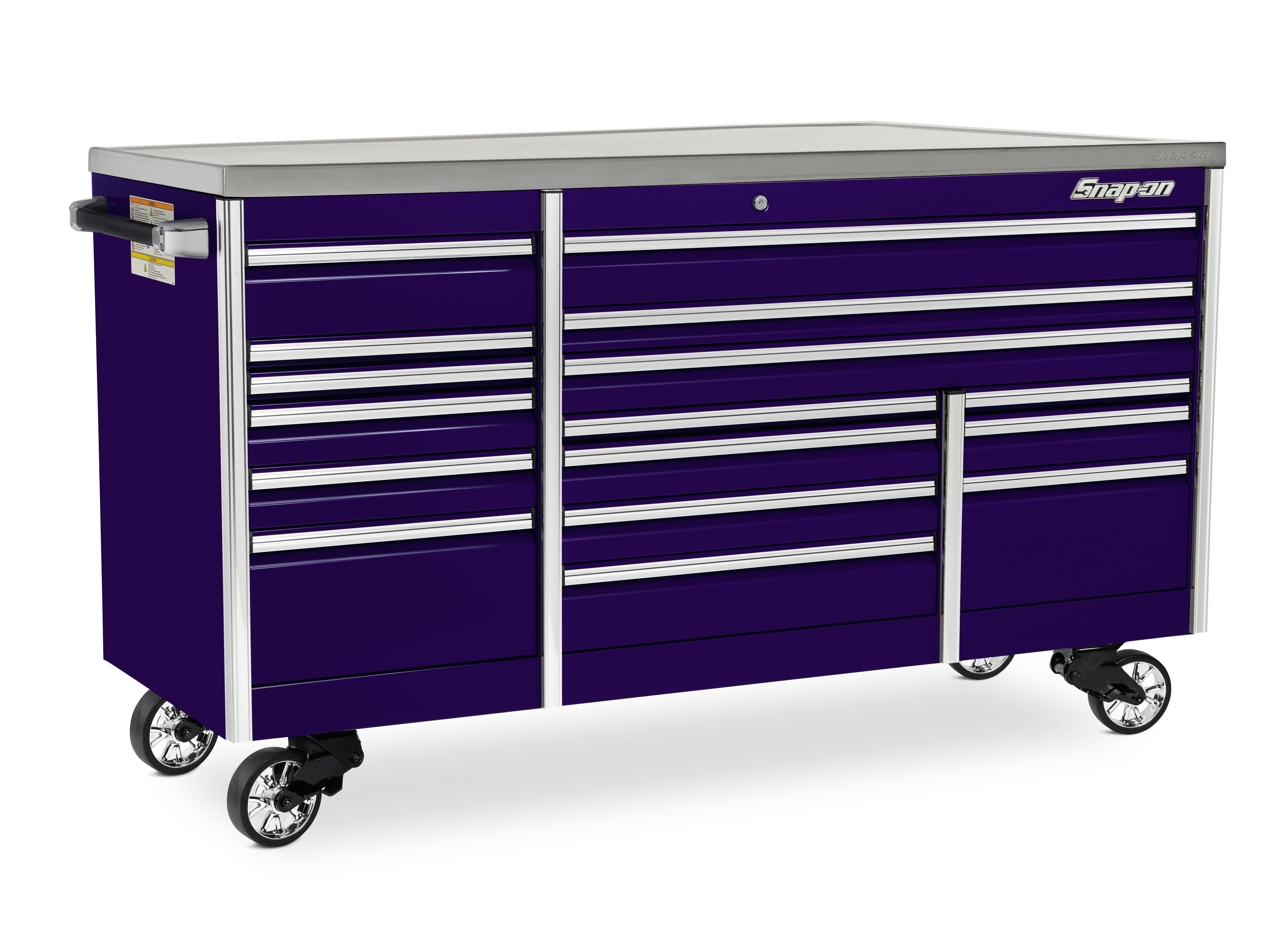 84 16-Drawer Triple-Bank EPIQ™ Series Stainless Steel Top Roll Cab (Plum  Radical Purple)