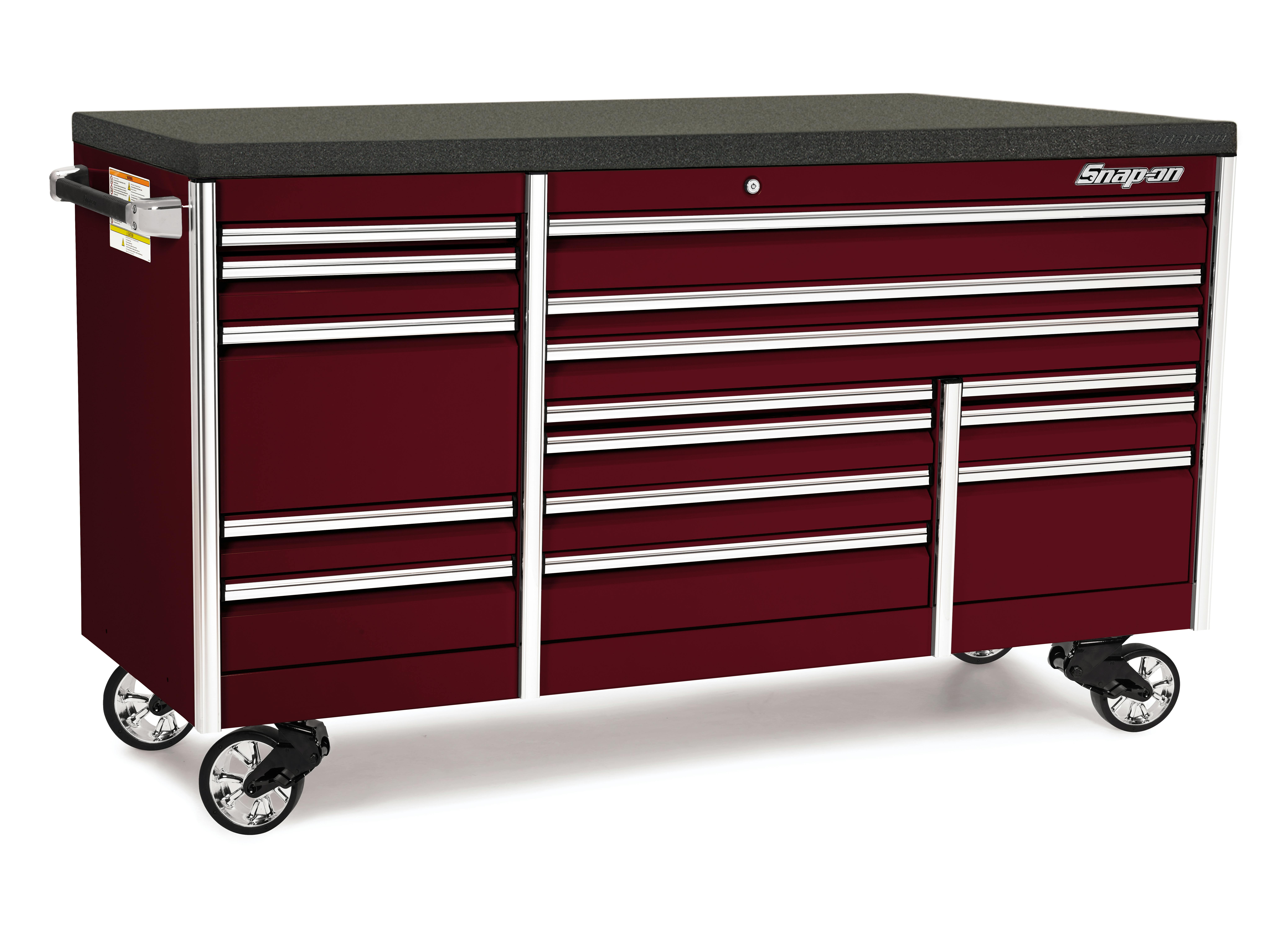 84 15-Drawer Triple-Bank EPIQ™ Series Bed Liner Top Roll Cab with  PowerDrawer (Deep Cranberry) - Snap-on Industrial
