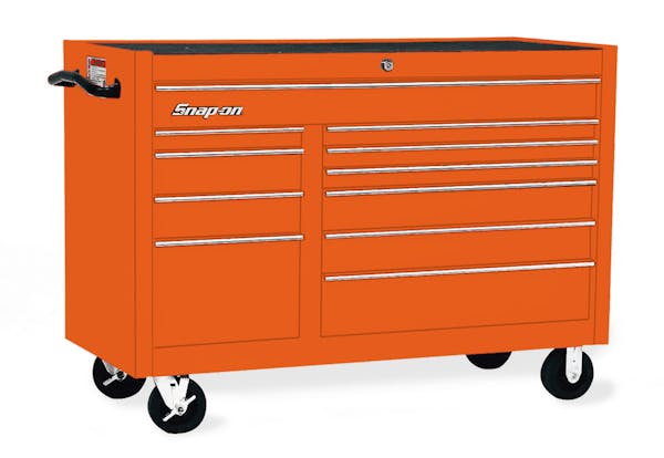 55 11-Drawer Double-Bank Classic Series Roll Cab (Electric Orange), KRA2411PJK