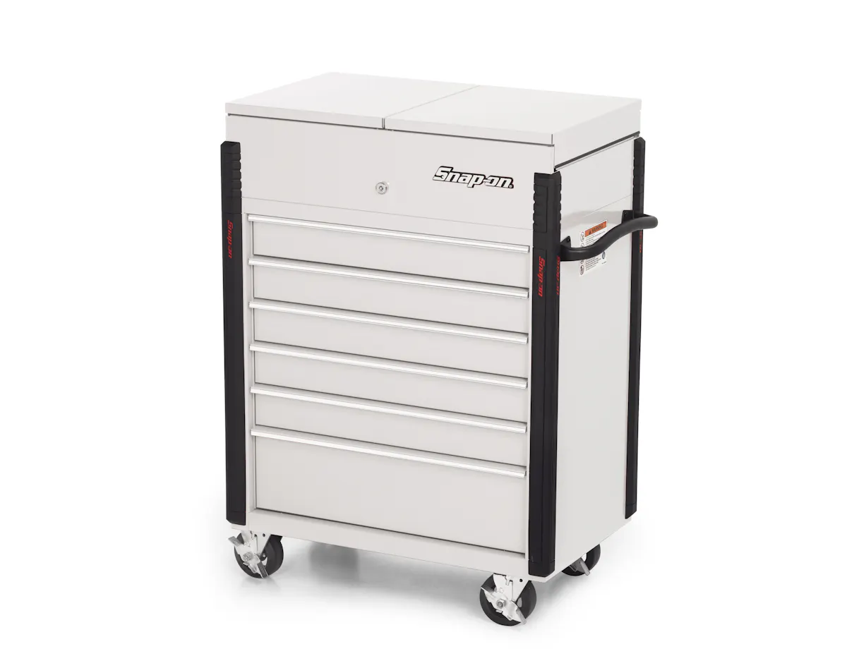 32IN SLIDING LID 6DR WHITE