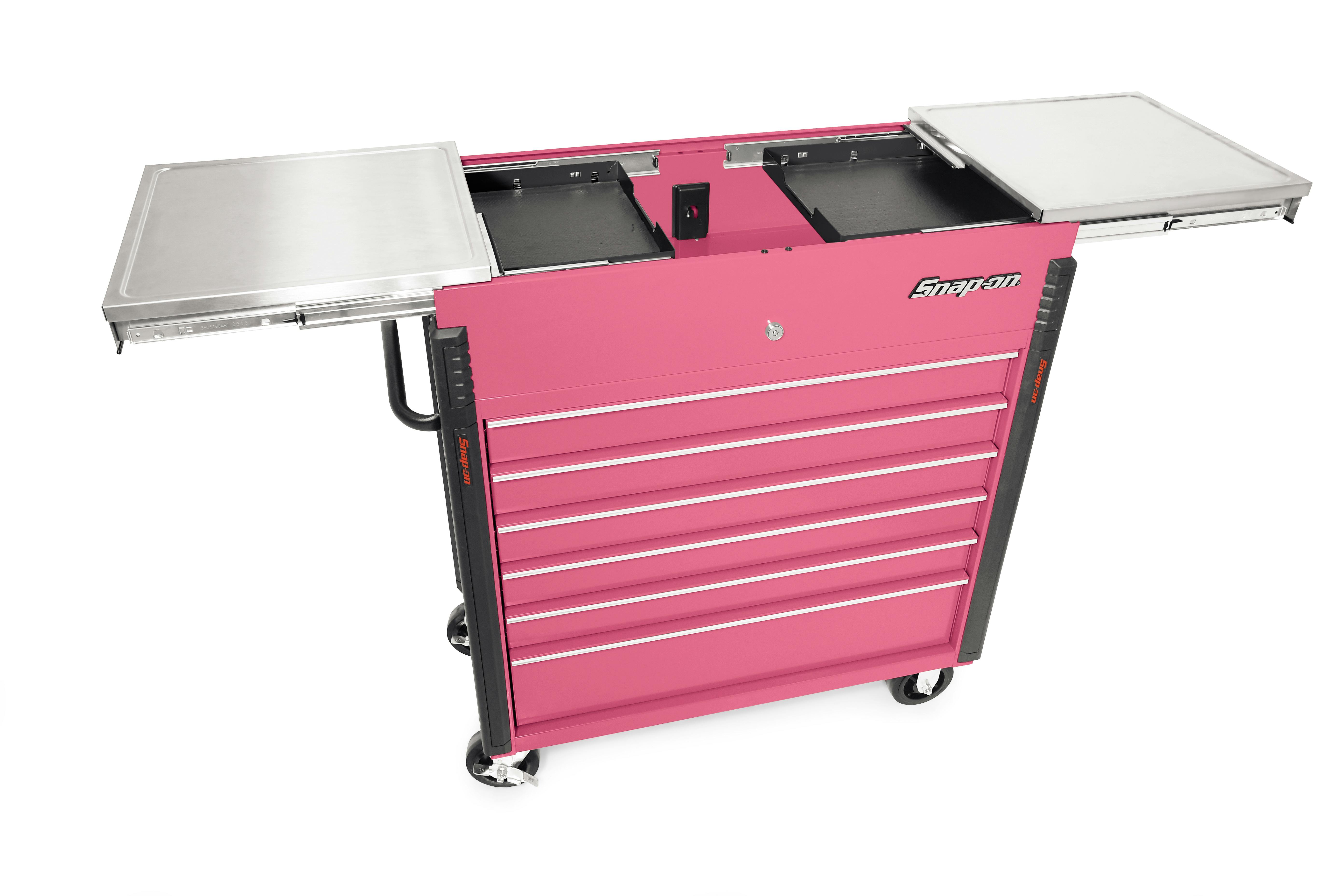 40 Sliding Lid Eight-Drawer Stainless Lid Shop Cart (Electric Orange), Snap On Krsc430 For Sale