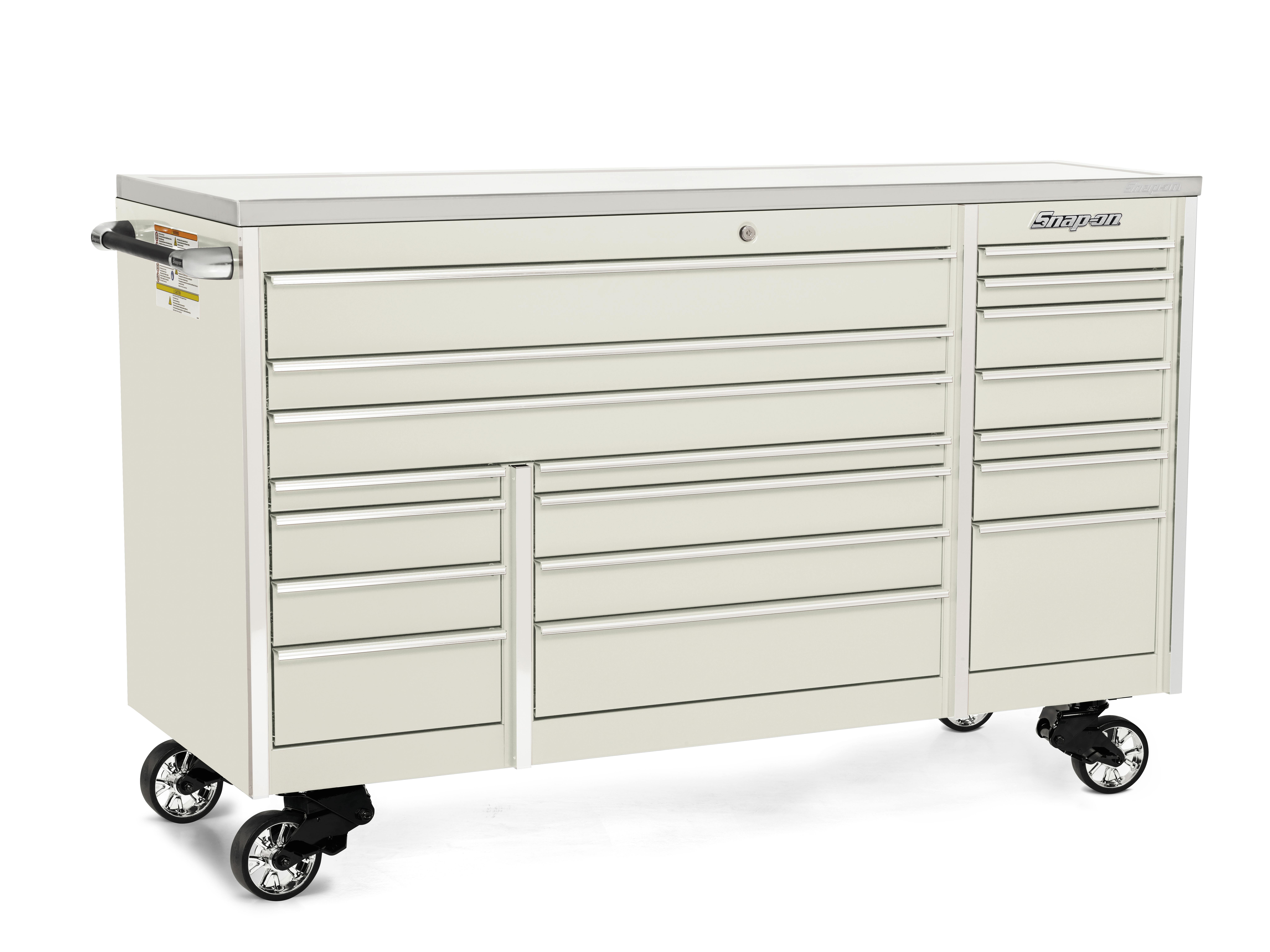 72 18-Drawer Triple-Bank Masters Series Stainless Steel Top Roll Cab  (White) | KTL1023APU1 | Snap-on Store