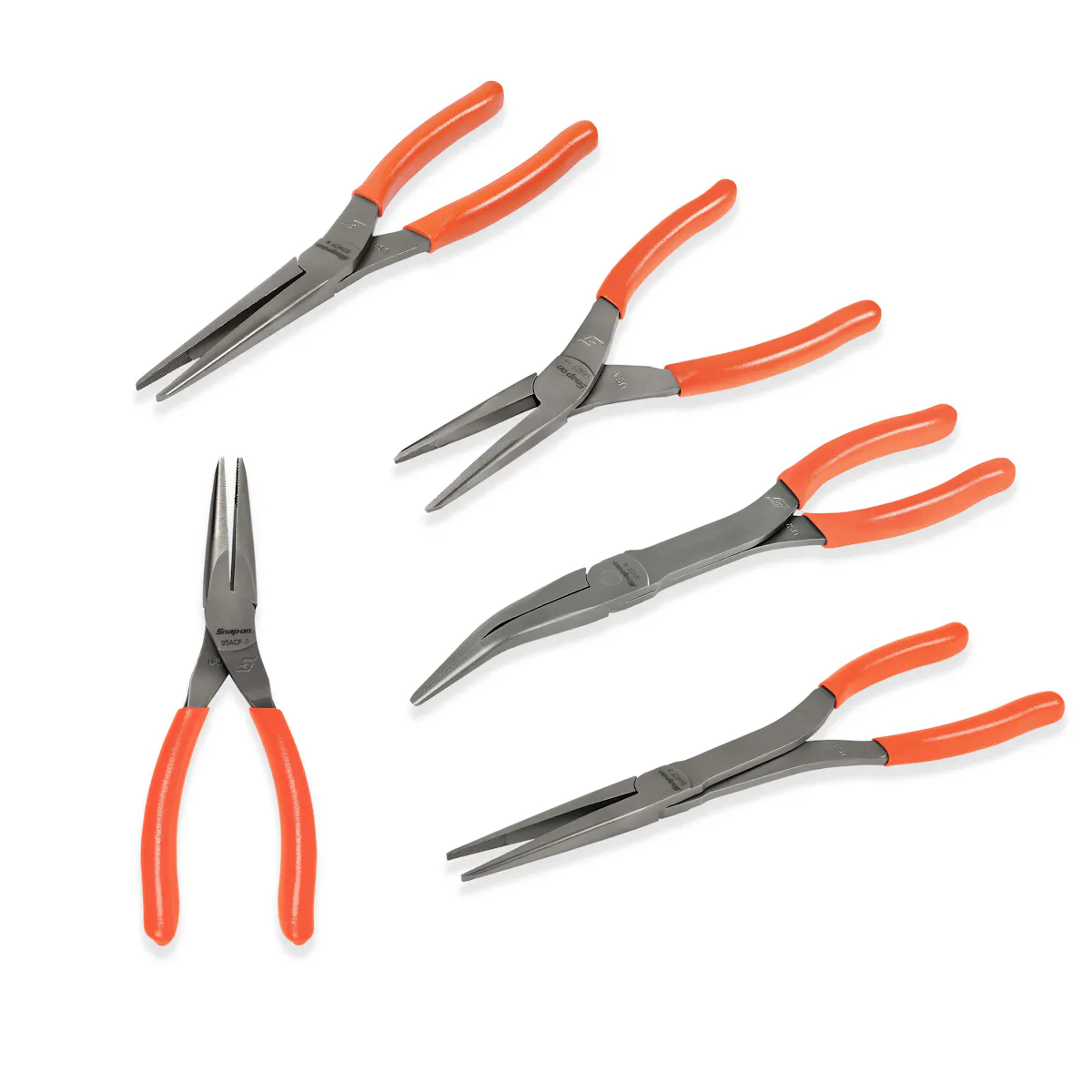 5PC LONG NOSE PLIERS SET ORG