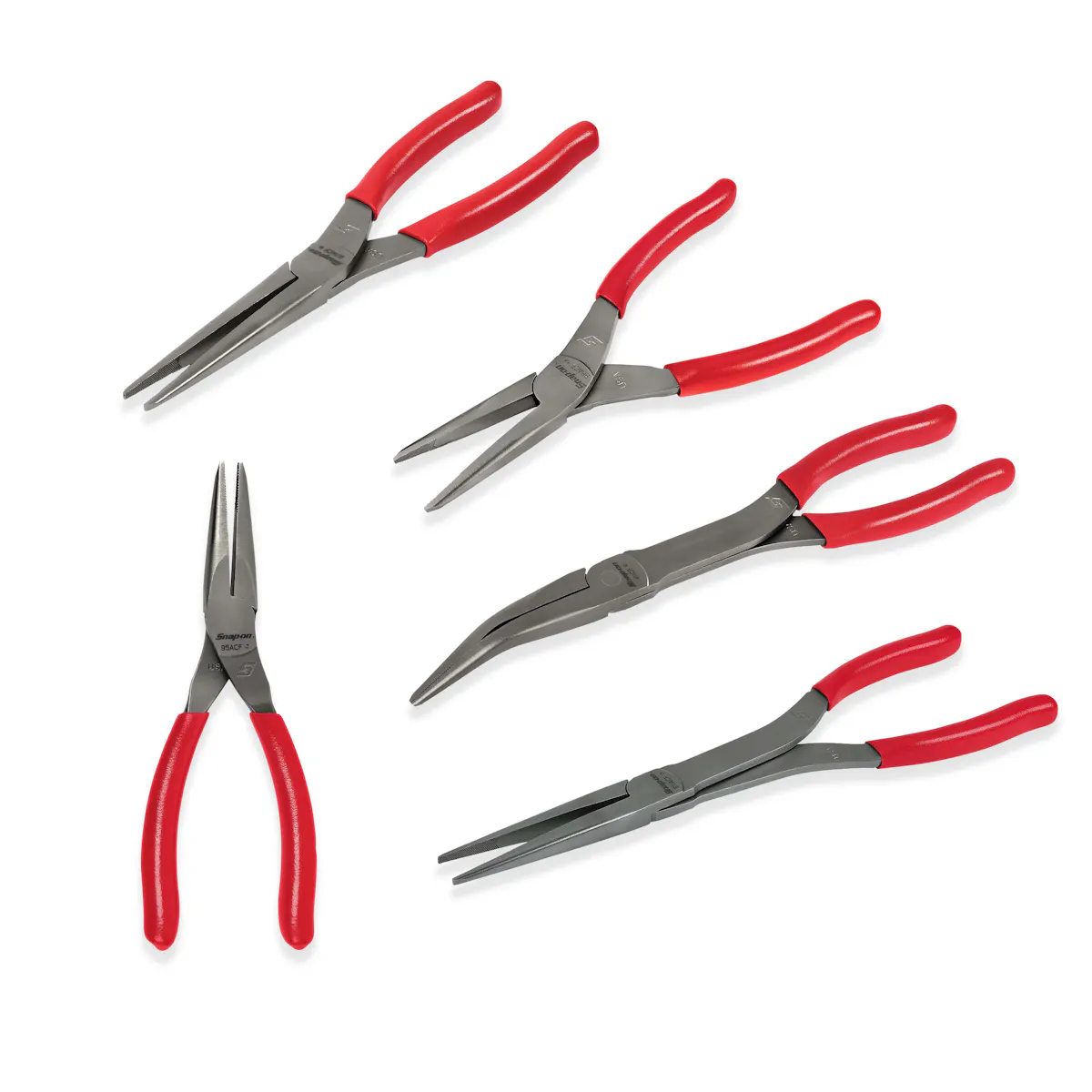 5PC LONG NOSE PLIERS SET RED