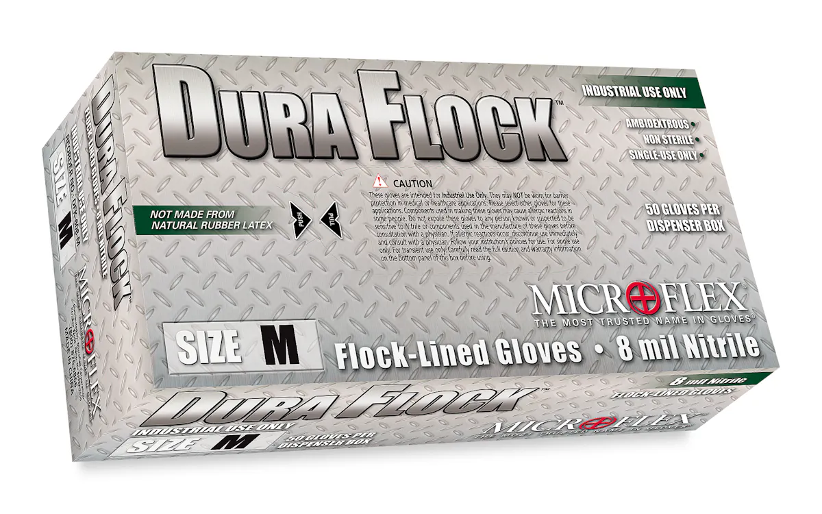 MED DURA FLCK NTRL GLVS CASE