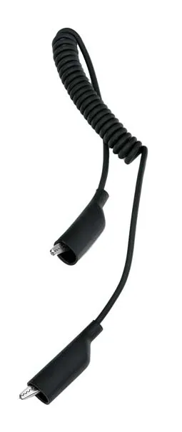 4FT BLACK COILED LEAD