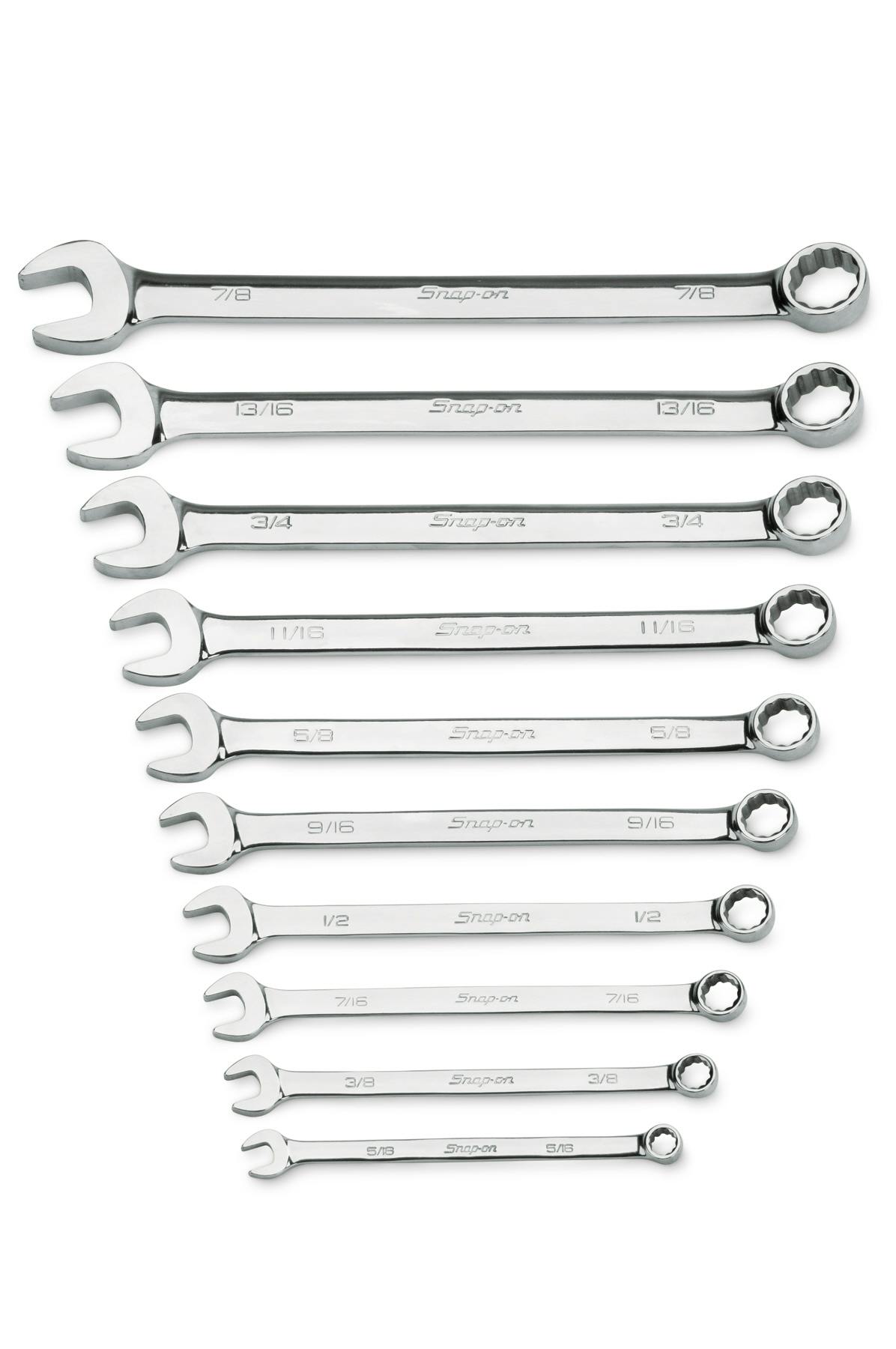 10 pc 12-Point SAE Flank Drive® Combination Wrench Set (5/16