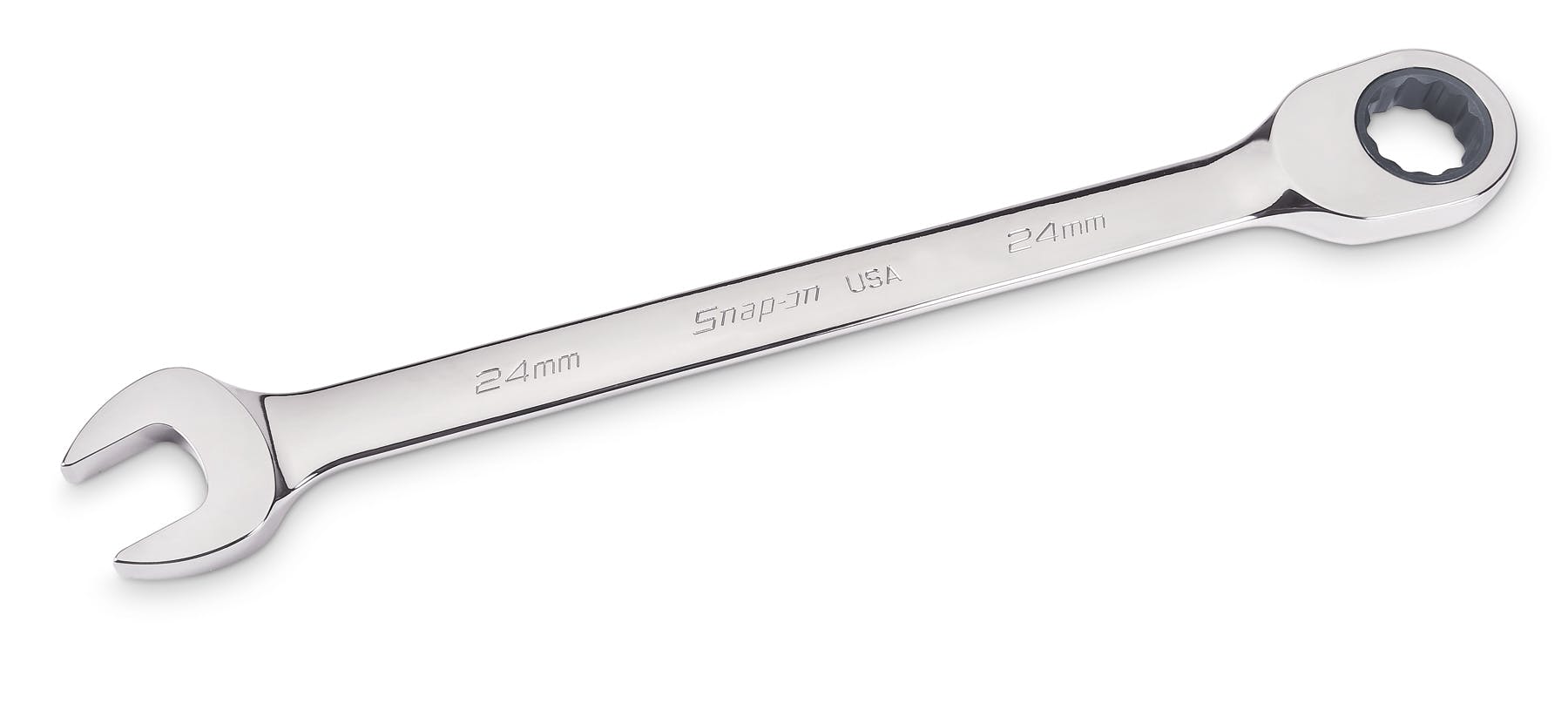 24 mm 12-Point Metric 0° Offset Ratcheting Combination Wrench