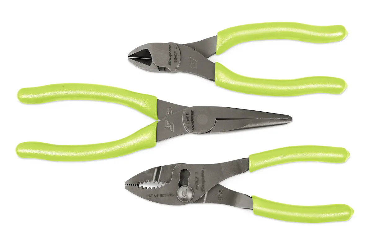 3PC PLIERS SET HI VIS YELLOW