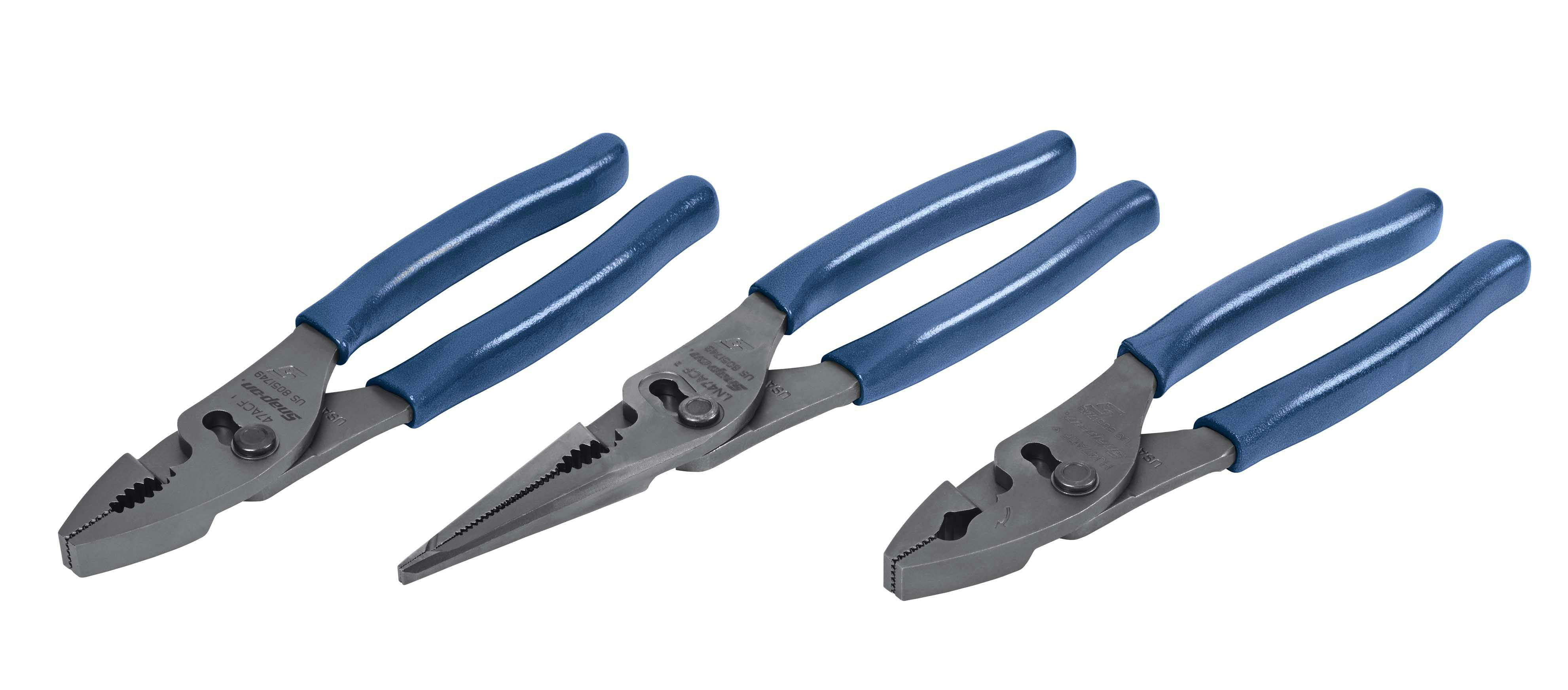 3 pc Talon Grip™ Slip-Joint Pliers Set (Power Blue 