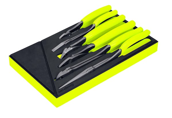 6 pc Essential Pliers/Cutters Foam Set (Hi-Viz), PL600ES2FHV